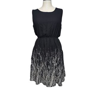 SM Wardrobe Sleeveless Dress Black White Waist Ties M/L